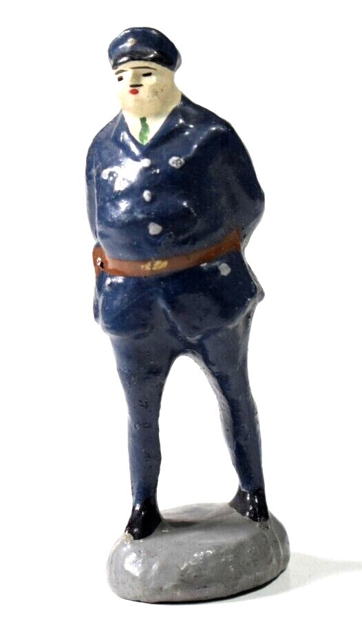 1930's Trico Policeman Railroad Composition Figure Japan Original 84mm Tall TS2