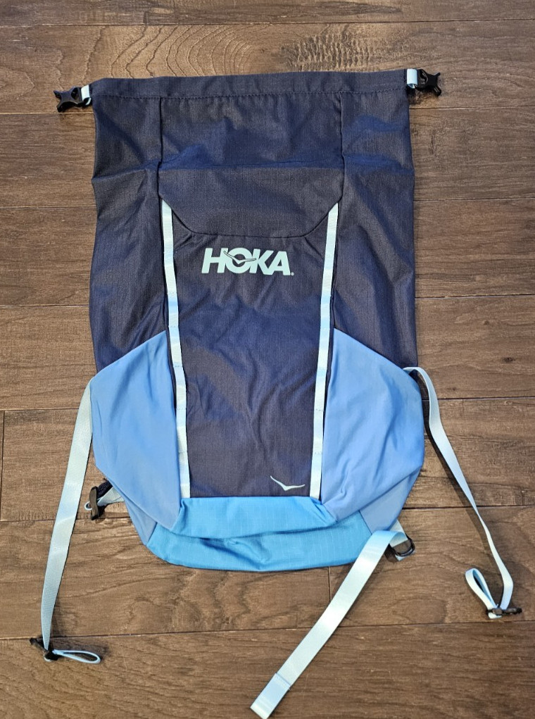 HOKA One One Blue Runners Backpack Lightweight Roll Top Adjustable NEW NWOT