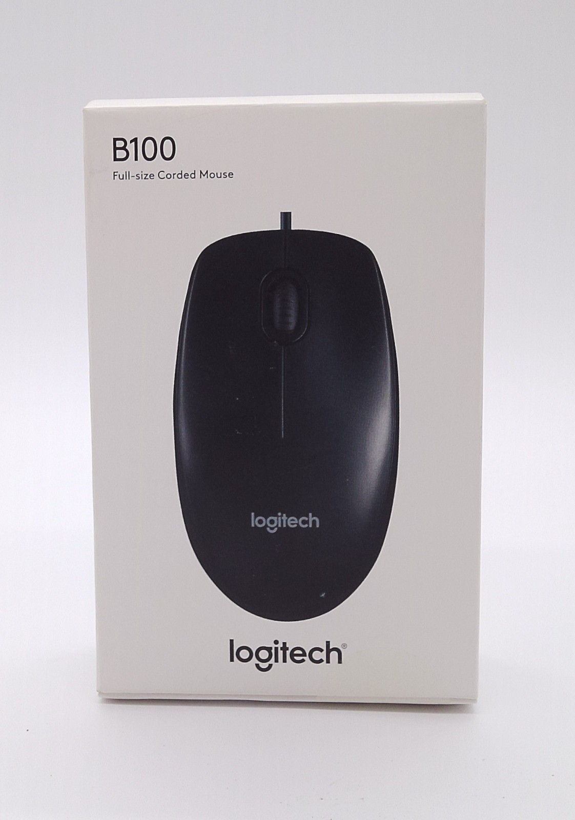 NEW Logitech B100 Ambidextrous Mouse 1000 DPI USB Wired - NEW IN BOX