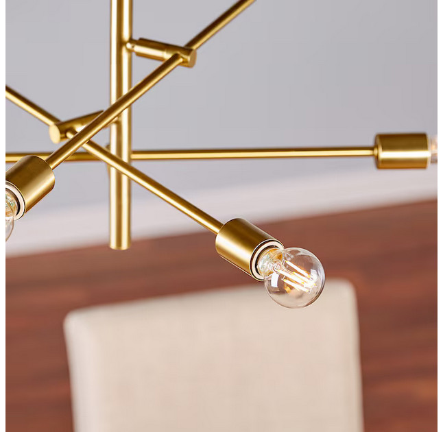 Origin 21 Shaye 6 -Light Brushed Gold Steel Chandelier (Brushed gold)