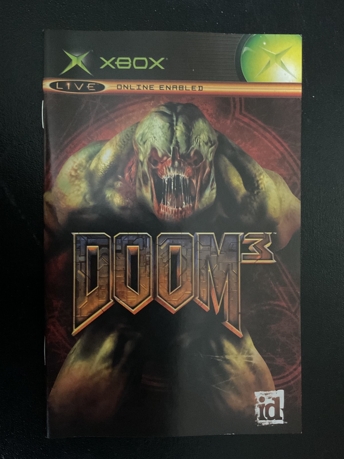 Doom 3 Microsoft XBOX Instruction Manual Only