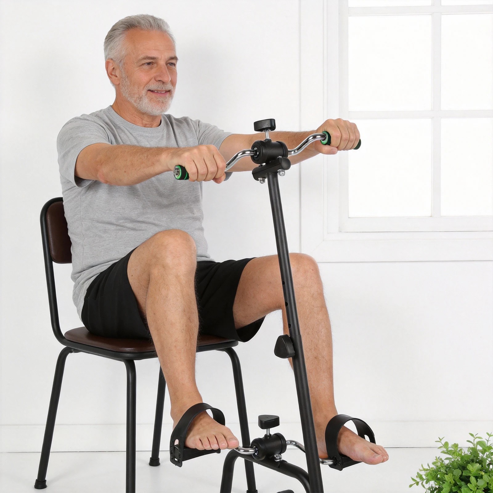 Exercise Bike Stationary Fitness Bicycle Workout for Senior Physical Therapy