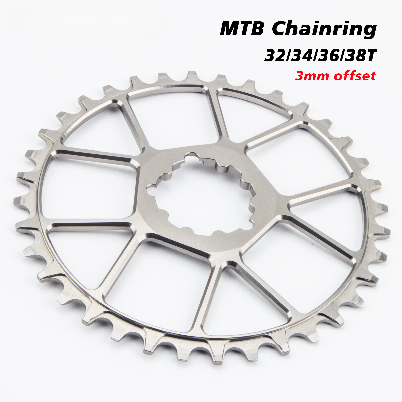 MTB Chainring 3mm Offset 32/34/36/38T Mountain Bike Direct Mount Crank Sprockets