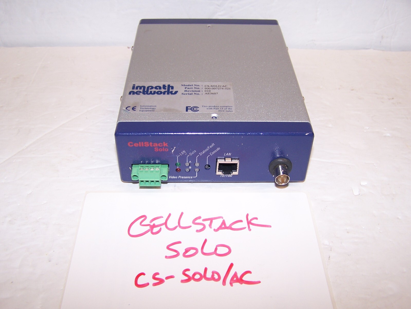 CellStack Solo CS-Solo AC Video Decoder for AV Networking