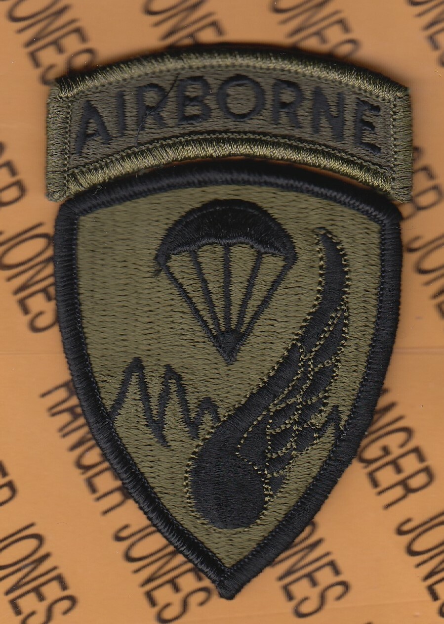 187th Airborne Regimental Combat Team RAKKASSANS OD Green BDU 3" patch tab m/e