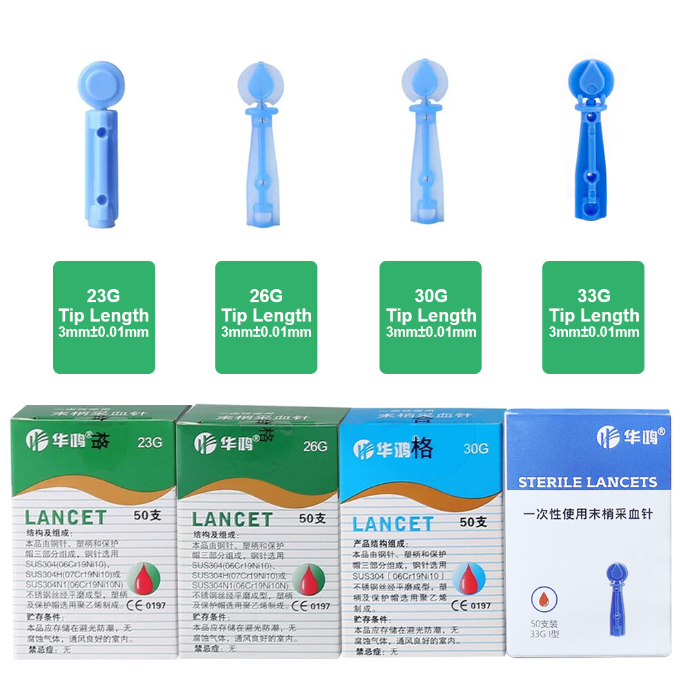 50Pcs 23g Blood Glucose Medical Blood Collecting Lancet Needles Diabetes Test ,