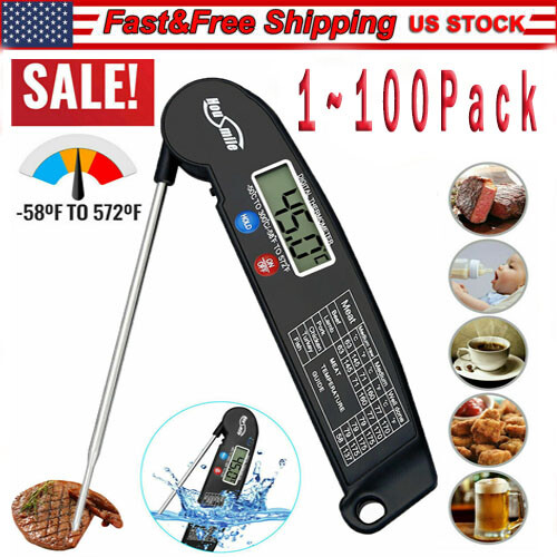 Instant Read Digital Meat Thermometer BBQ Grill Smoker For Kitchen Food Cooking