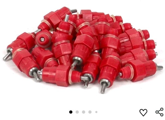 25 pack Automatic Chicken Water Nipple Drinker/Feeder Screw Style.