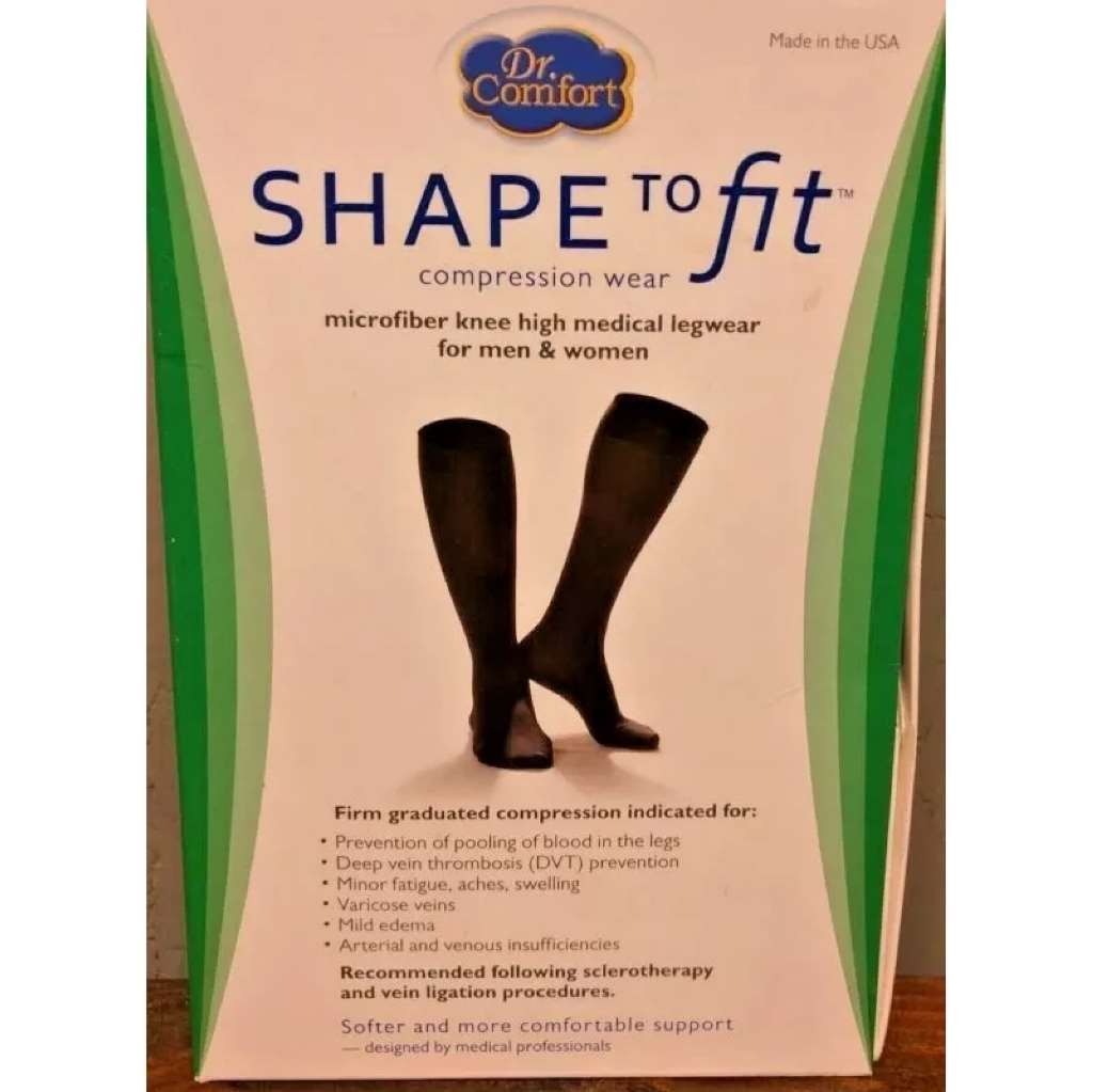Dr. Comfort Microfiber Knee High Medical Legwear for Men & Women, CT 20-30mmHg (