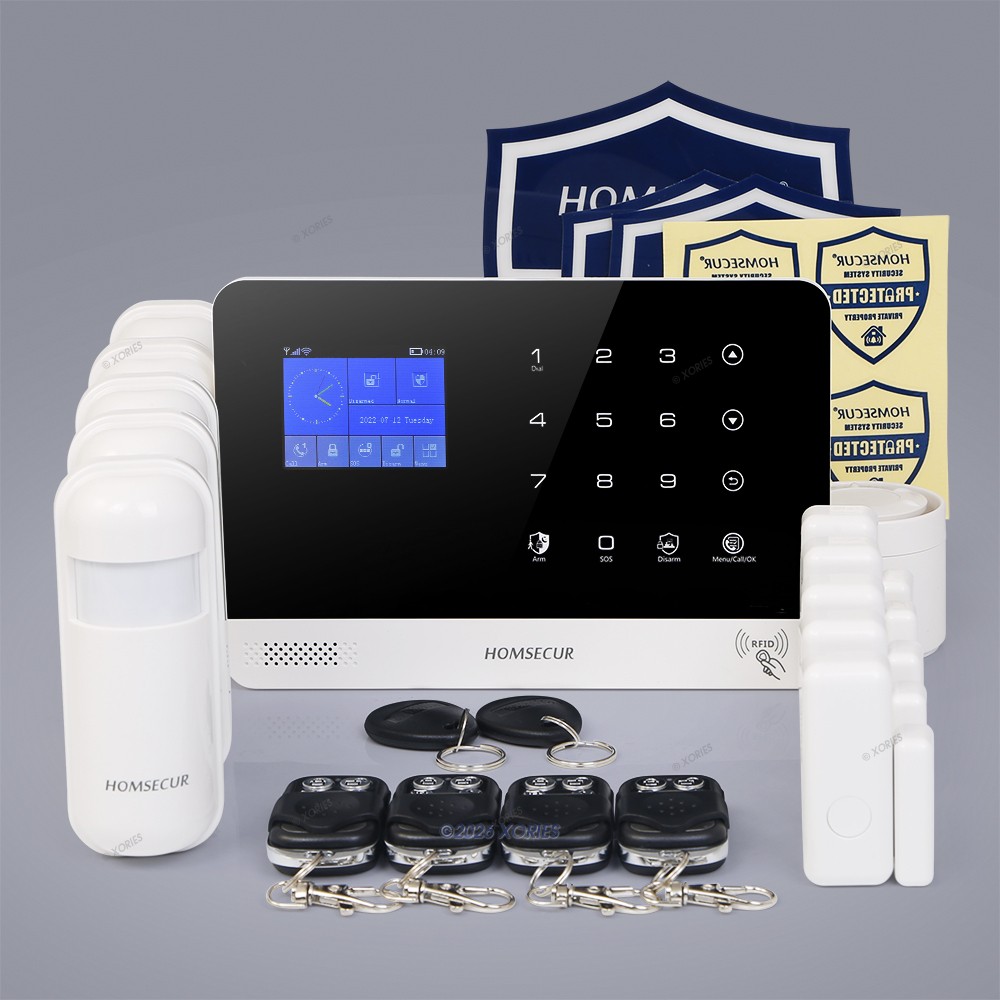 HOMSECUR Wireless WIFI 4G GSM RFID SMS Autodial Home House Alarm System