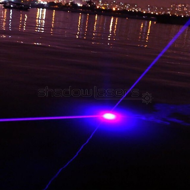 BX2 450nm Focusable Blue Laser Pointer Visible Laser Torch Beam & Battery US