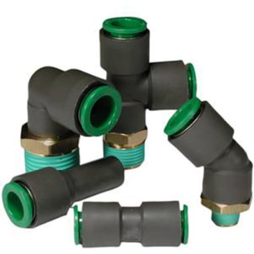 3pc SMC CORPORATION KRL10-01SW2 Fitting, flame resistant, male elbow, 10mm,