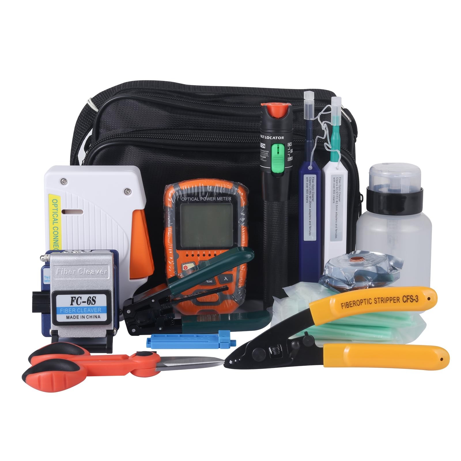 Fiber Optic Tester Kit VFL Power Meter Stripper