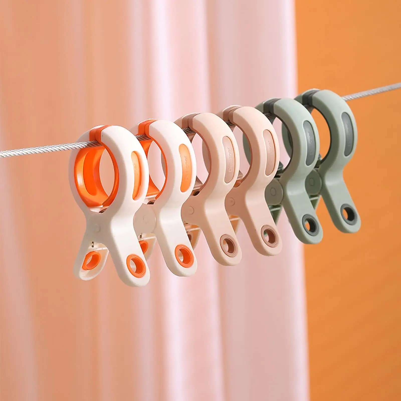 6 Pack Beach Towel Clips Reusable Large Windproof Clothes Pegs Plastic Strong