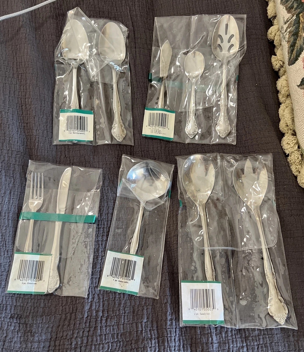 LOT OF ESTIA CASCAID FLATWARE SERVING SPOONS LADEL ETC 10 Pcs.