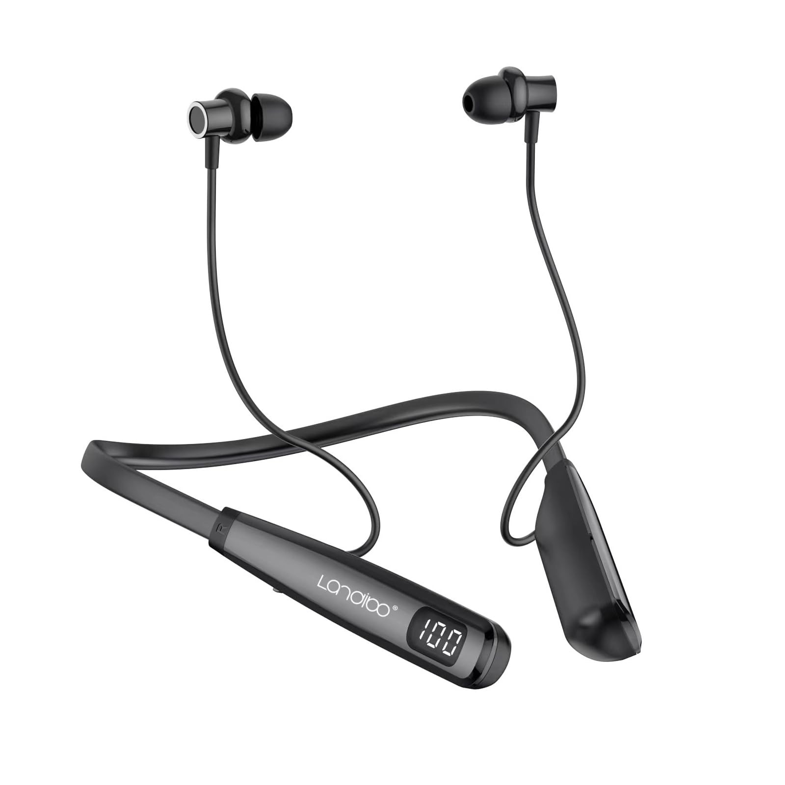LANDIBO Wireless Waterproof Sports Earphones with 100 Hours of Playback time,...