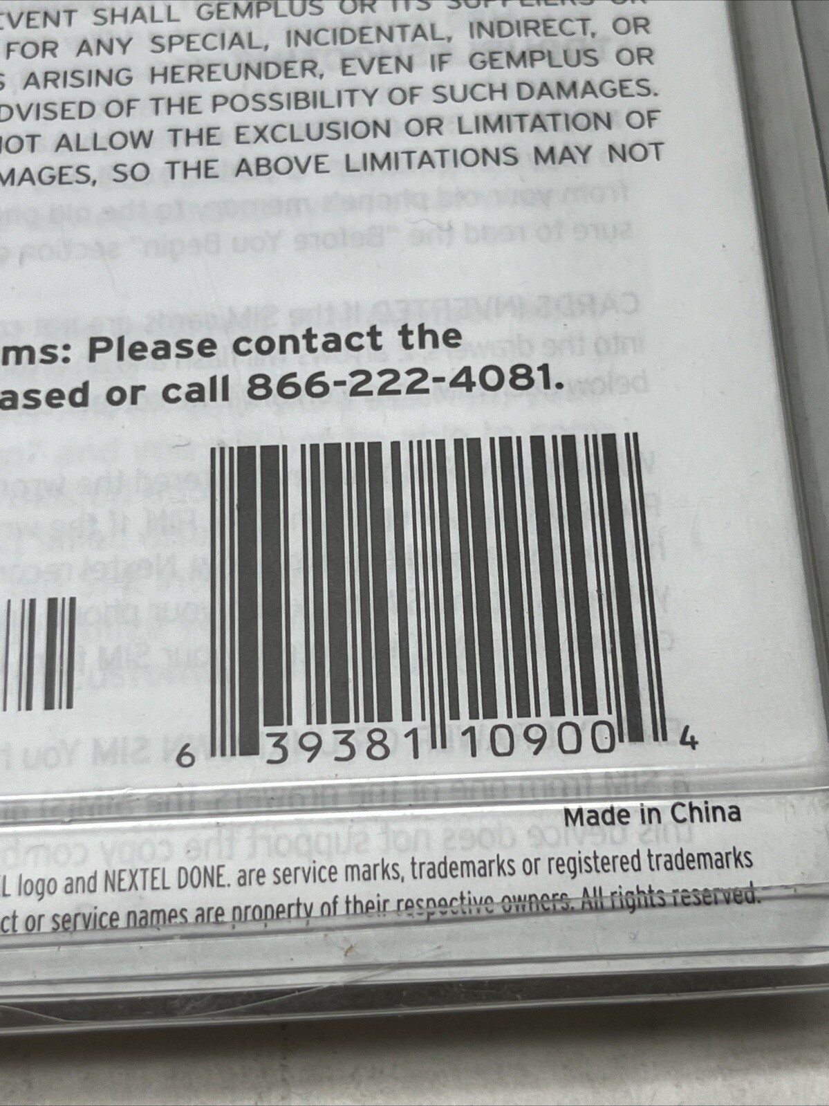 Nextel SIM Contact Copier #SIMGU900CR New