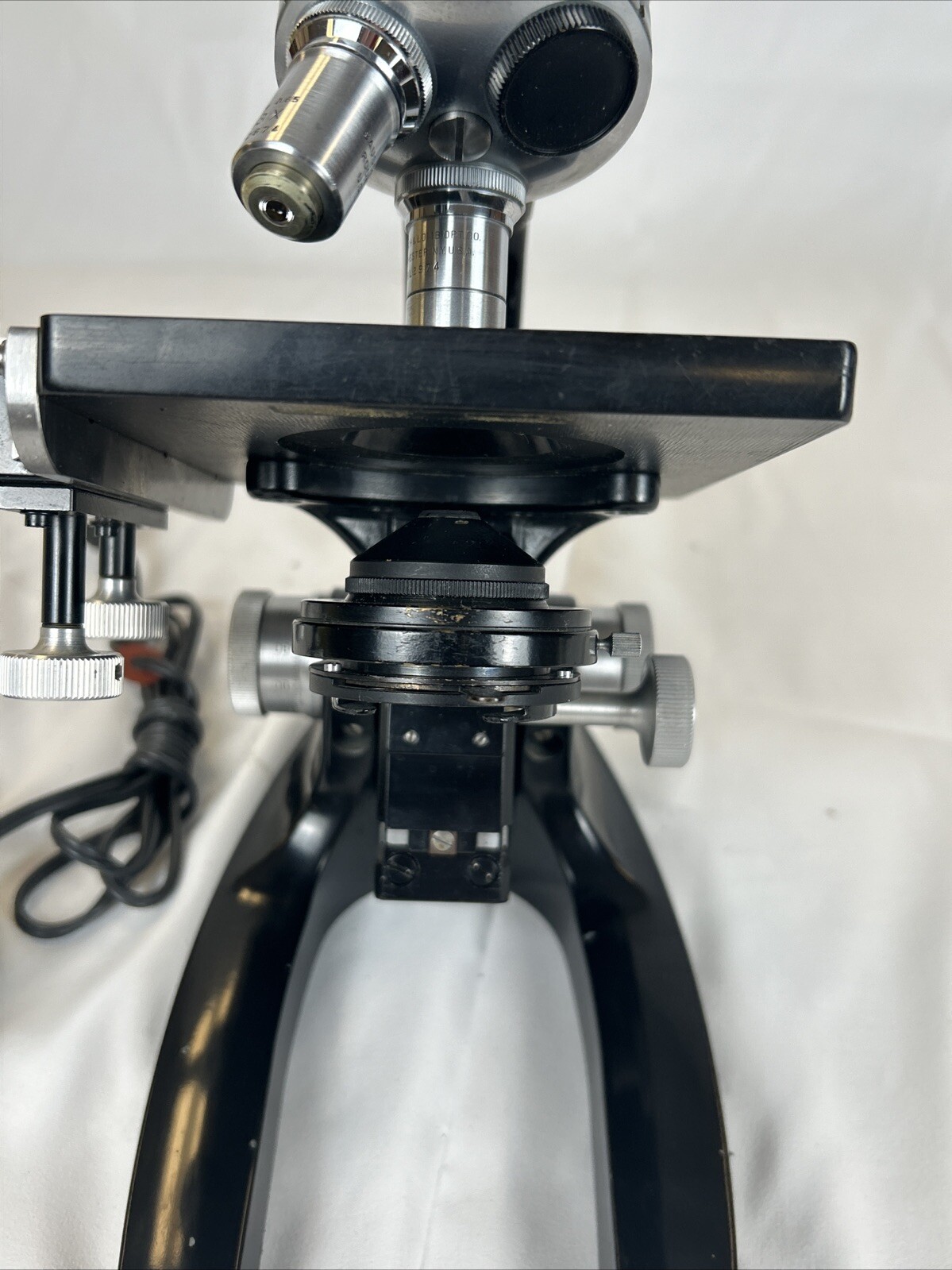 Vintage Bausch And Lomb Microscope B&L With Lamp
