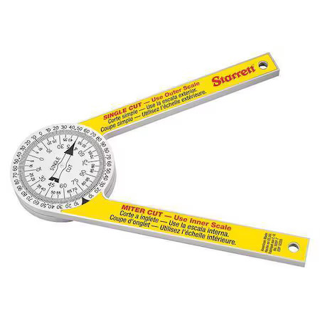 Starrett 505P-7 Man-Reading Miter Protractor, Grad 1 Deg