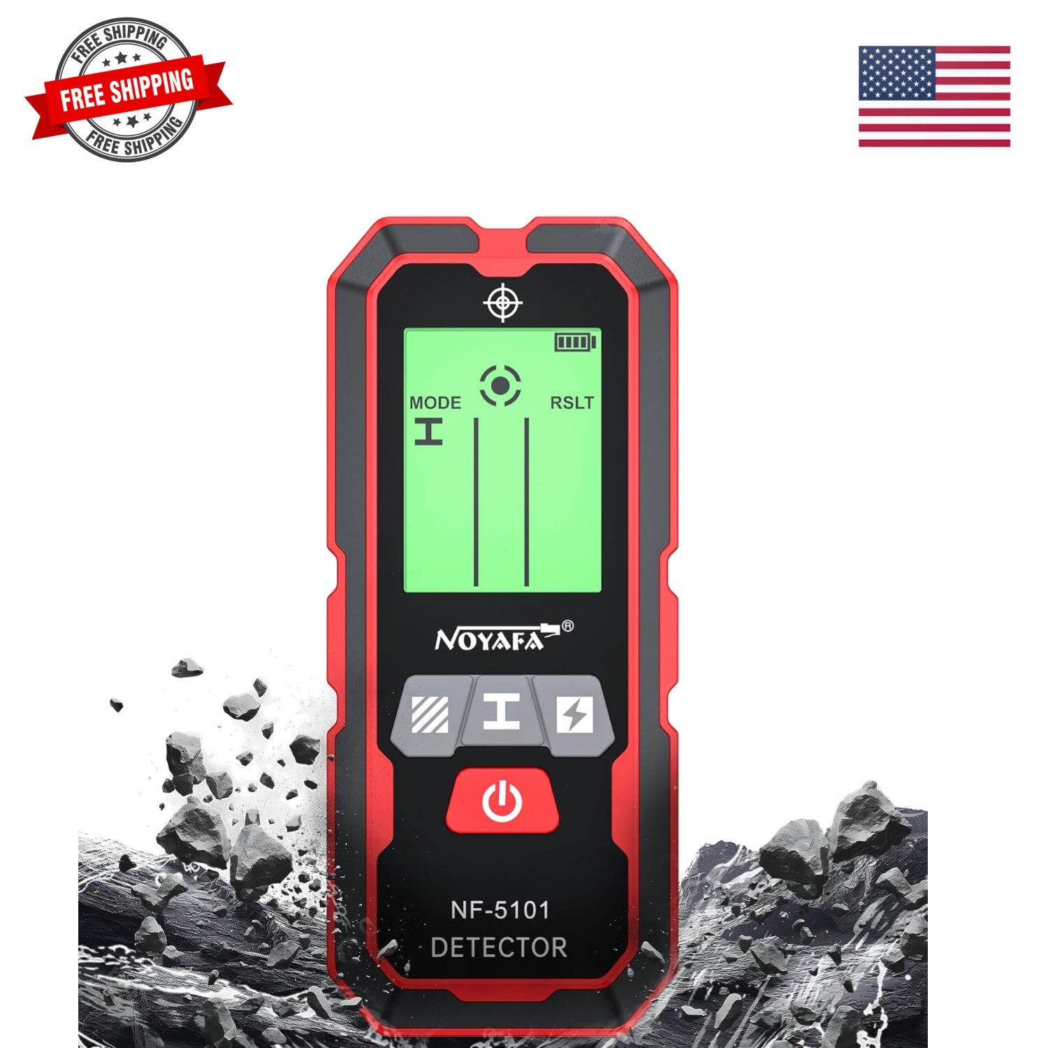 Stud Finder Wall Scanner,5-in-1High Precision Stud Finder for Wood AC Live Wi...