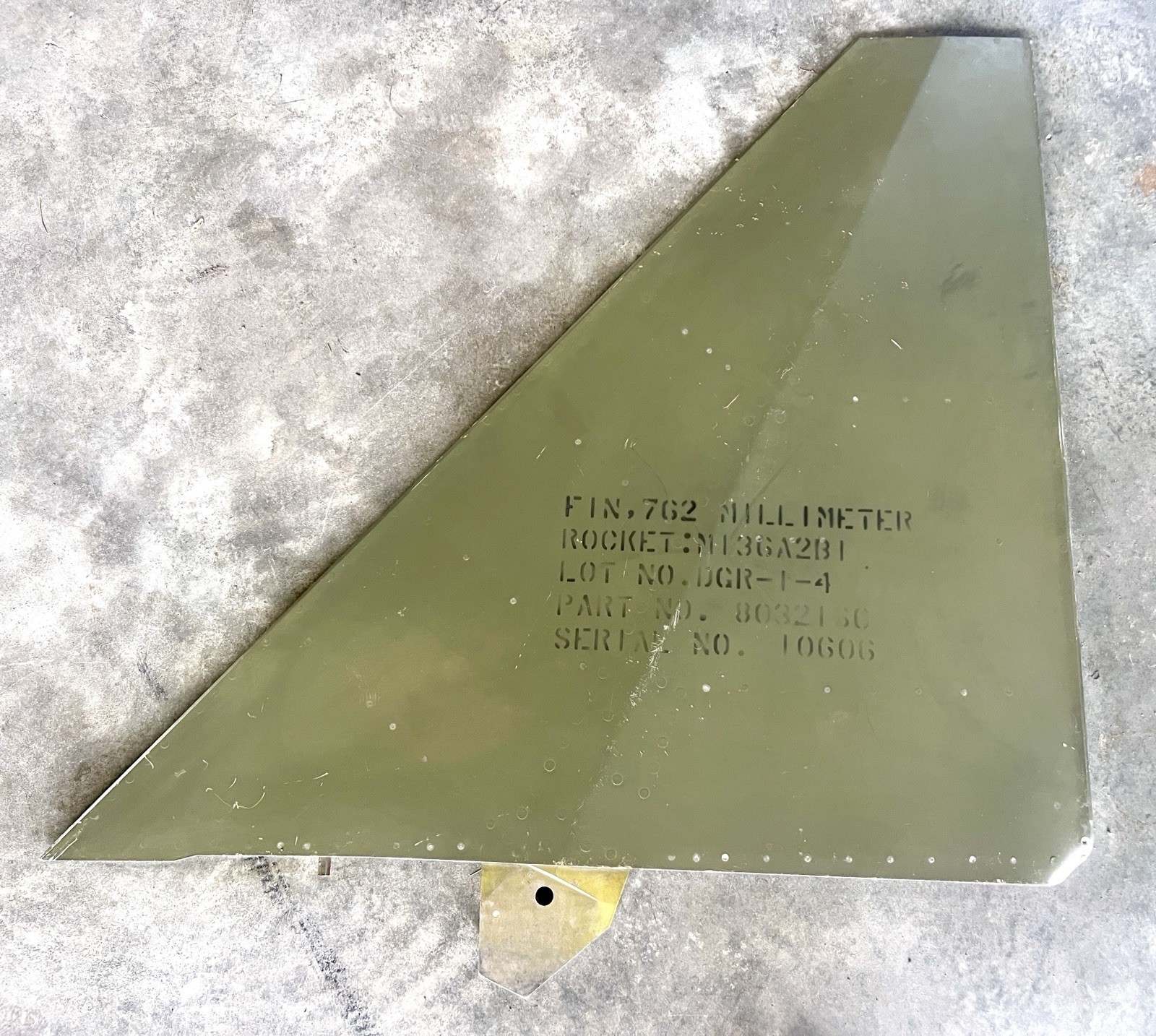 Original Honest John M136 Fin Assembly-Cold War Static Display Artifact