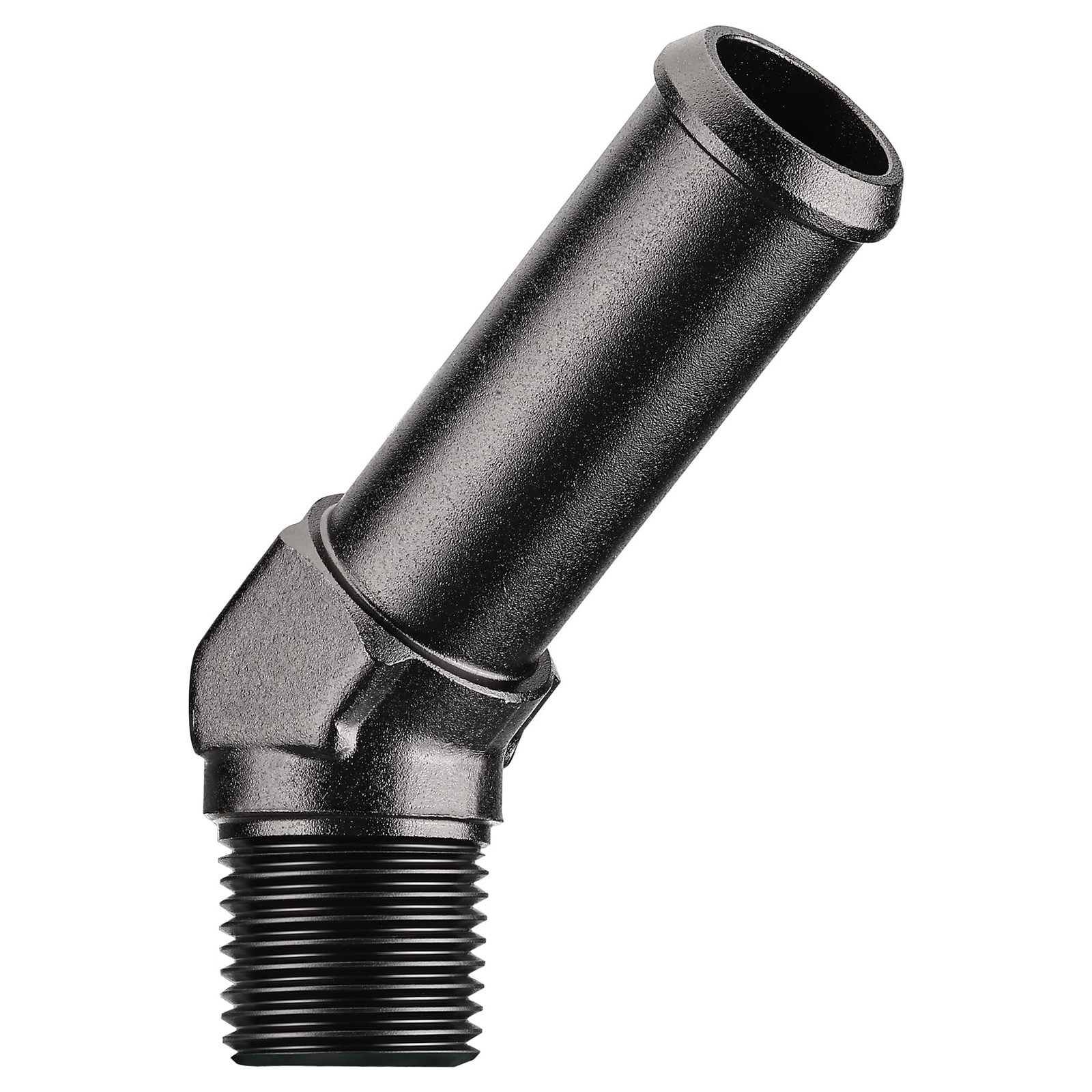EVIL ENERGY 3/8" NPT Male to 5/8" Barb Fitting Adapter 45 Degree Aluminum Black