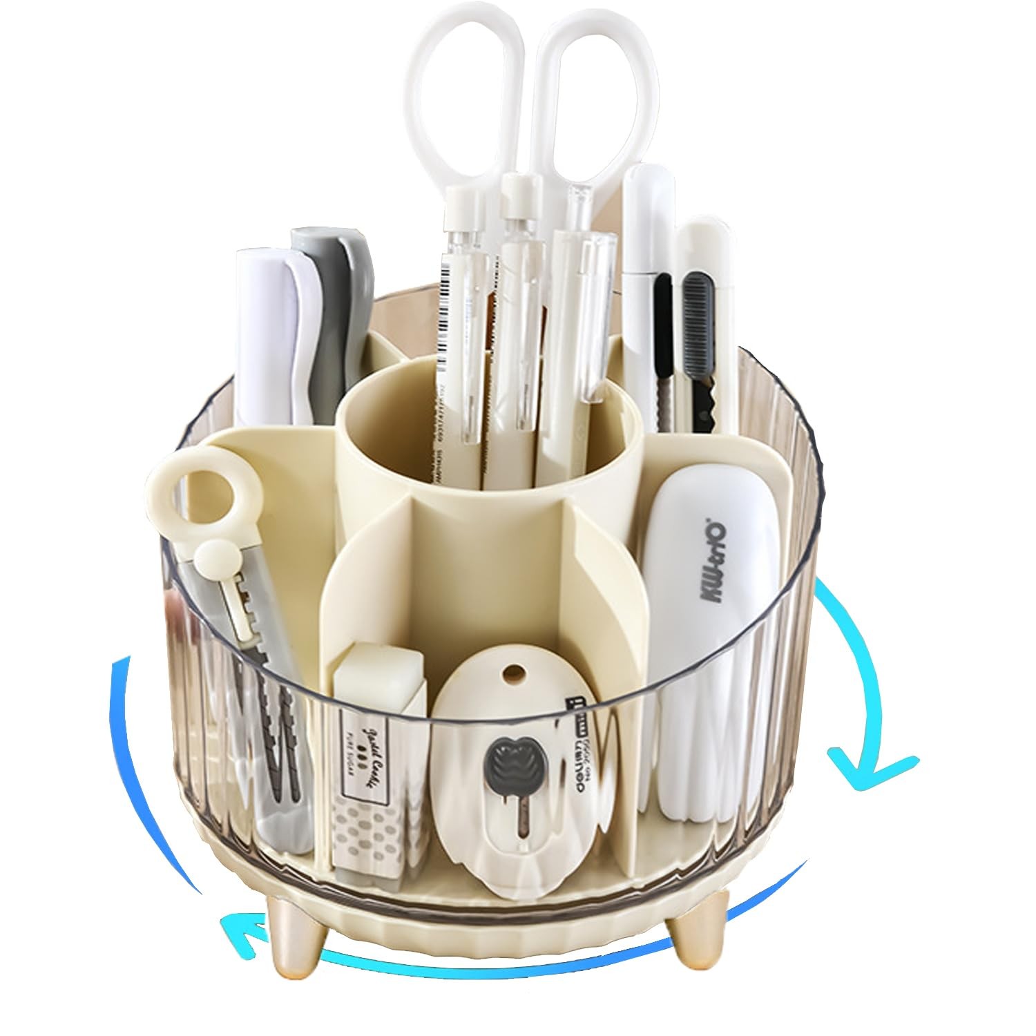 Rotating Pencil Holder, Desk Organizer with Multi-Compartment Design-Stylish,...