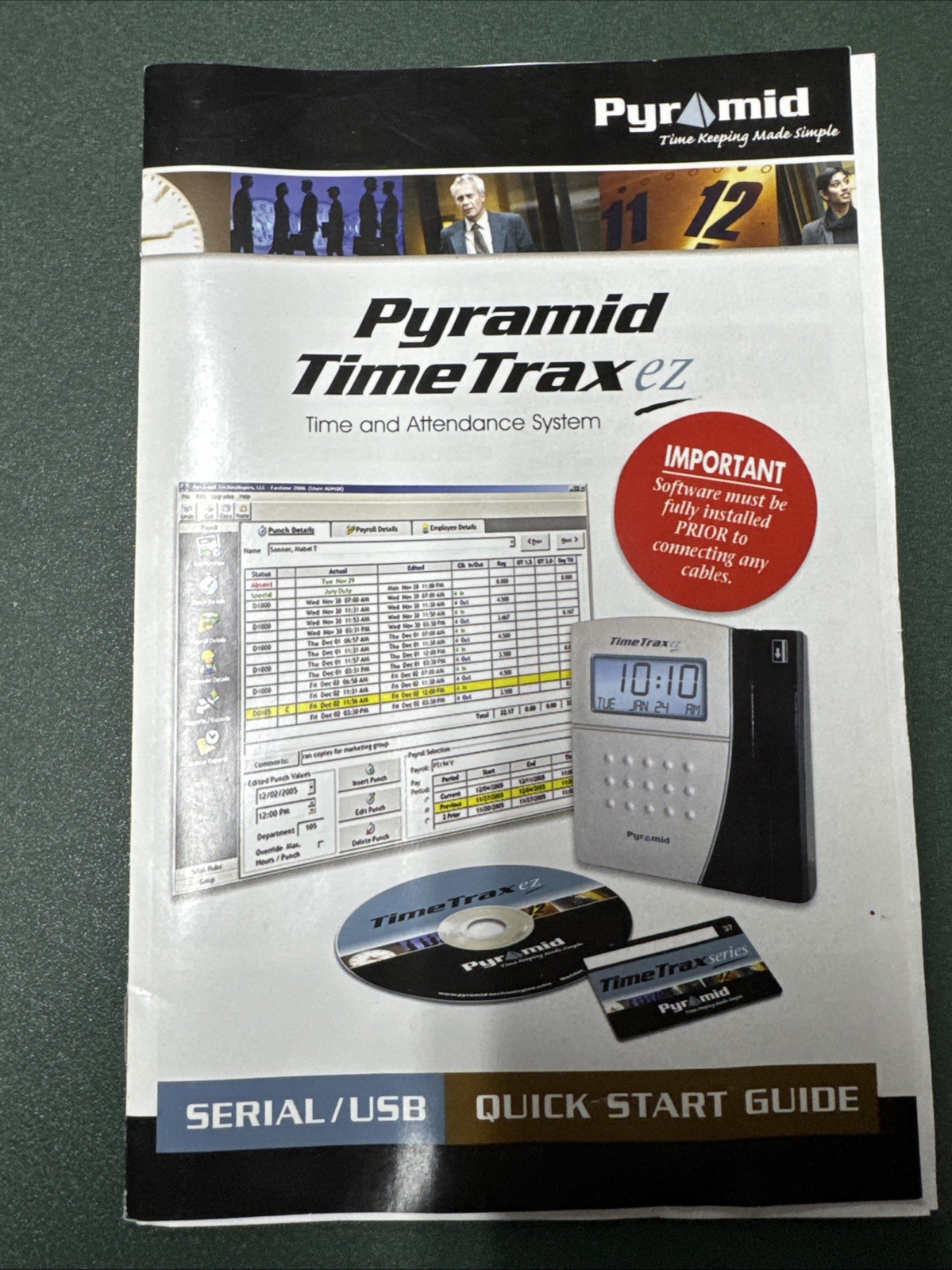Pyramid TimeTrax EZ Swipe Terminal Time Clock