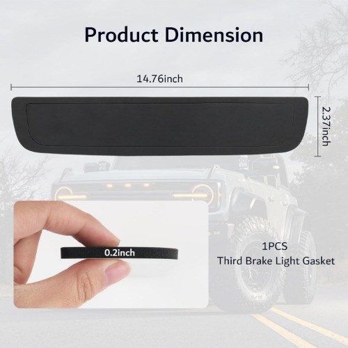 Third Brake Light Gasket, High Mount Stop Light Assembly for Leak-Proof Sealing