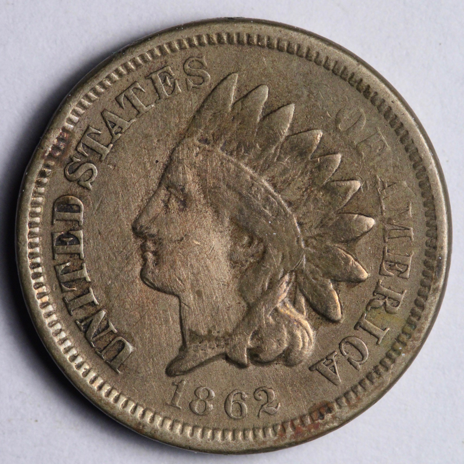 1862 Indian Head Cent Penny VF E135 GWTCH