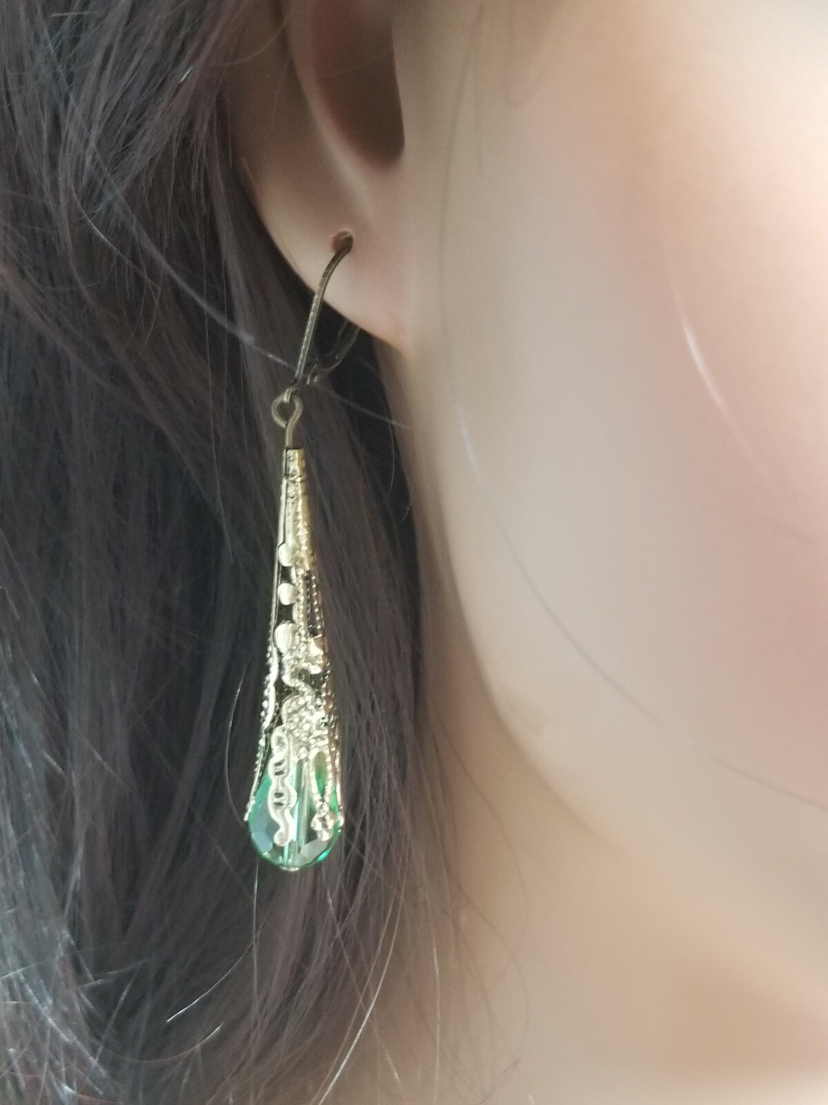 Vintage Style Crystal Water Drop Earrings