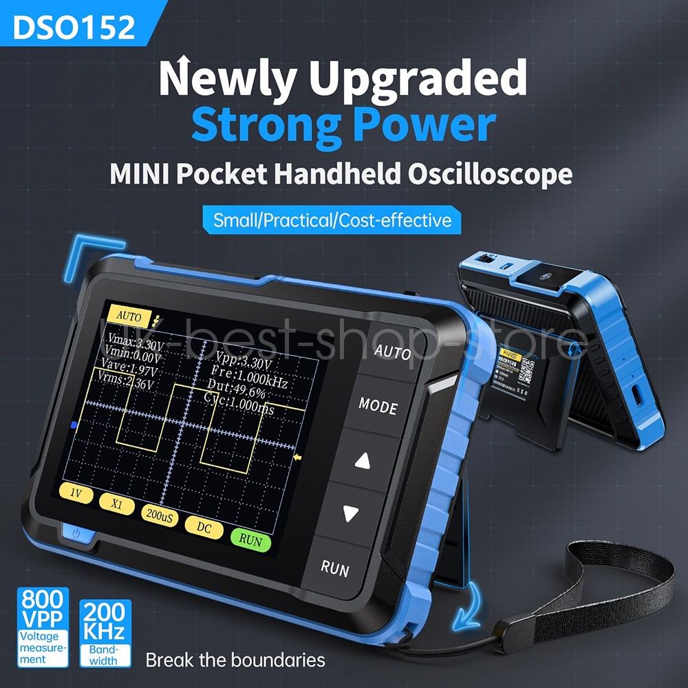 DSO 152 Handheld Small Oscilloscope Portable Digital Oscilloscope 200KHz 5V/1A