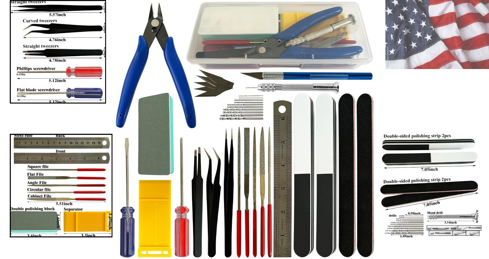 36 Pcs DIY Modeling Hobby Tool Kit, Basic Modeler Craft Set, Dollhouse & Gund...