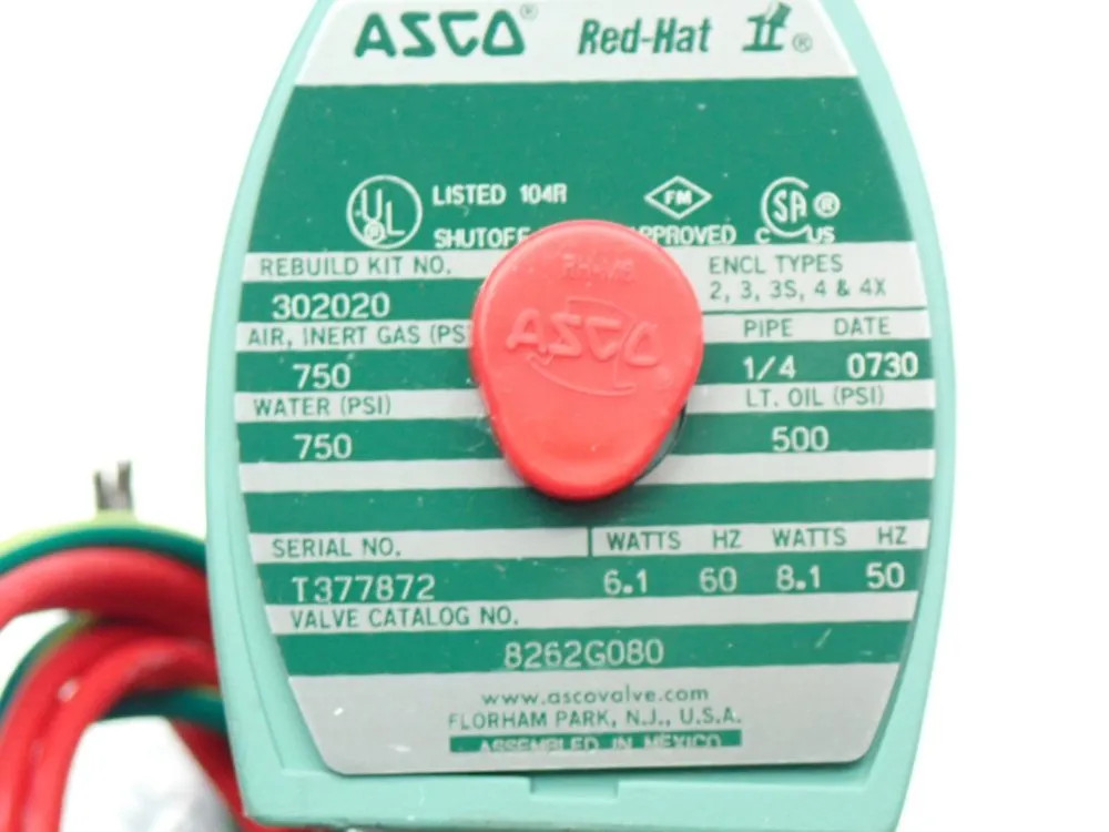 ASCO 8262G080 SOLENOID VALVE UNIT 10251700611