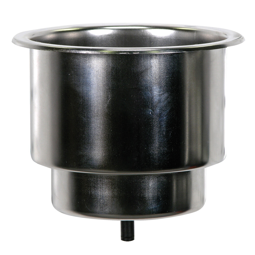 WHITECAP FLUSH CUPHOLDER W/ DRAIN 304 SS