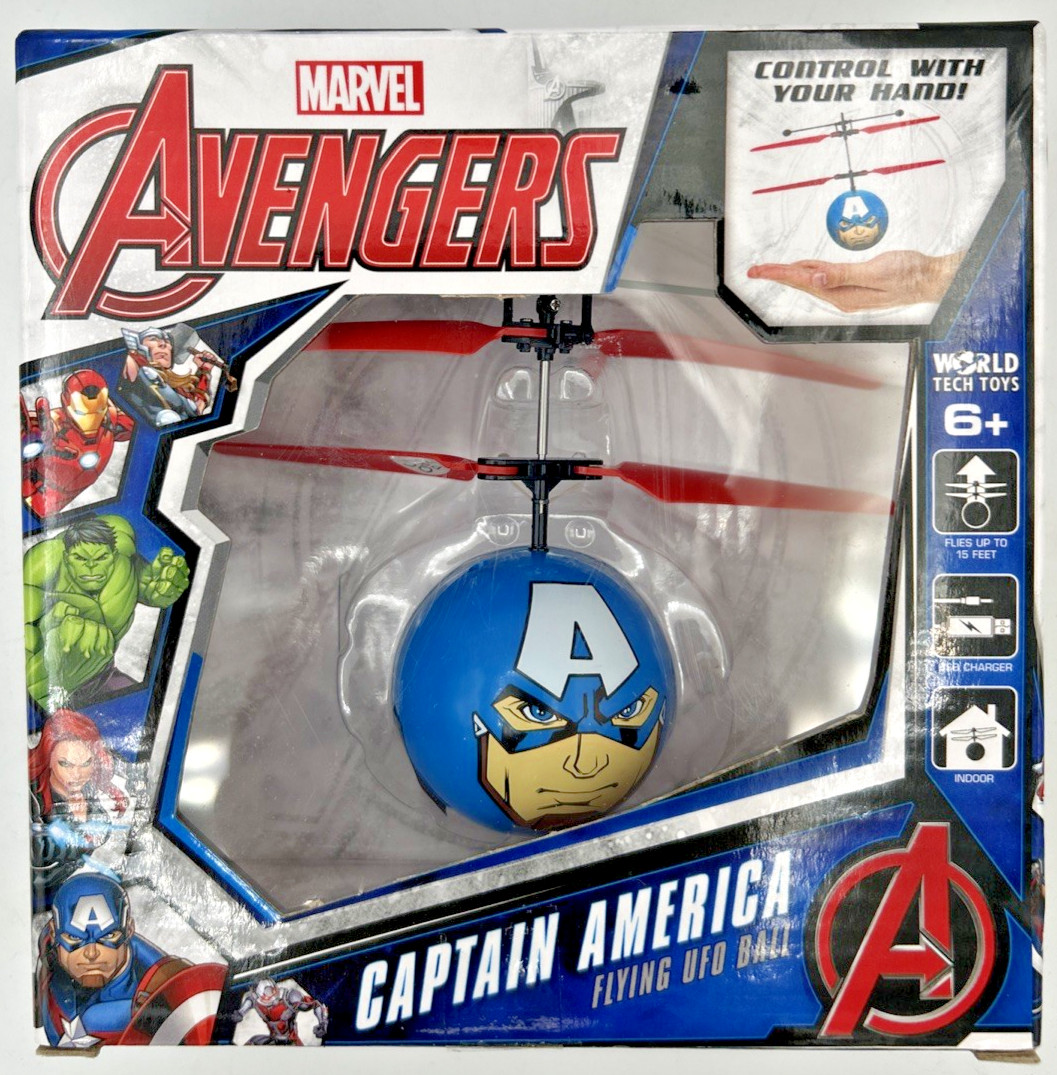 Marvel Avengers Captain America Flying UFO Ball New In Box Ages 6+ Great Gift
