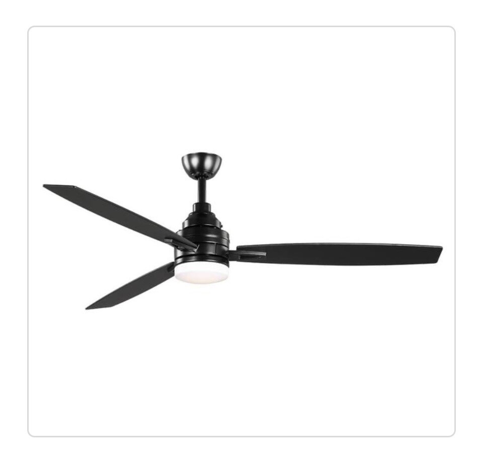HDC Rowan 60” Integrated LED Indoor Matte Black Ceiling Fan