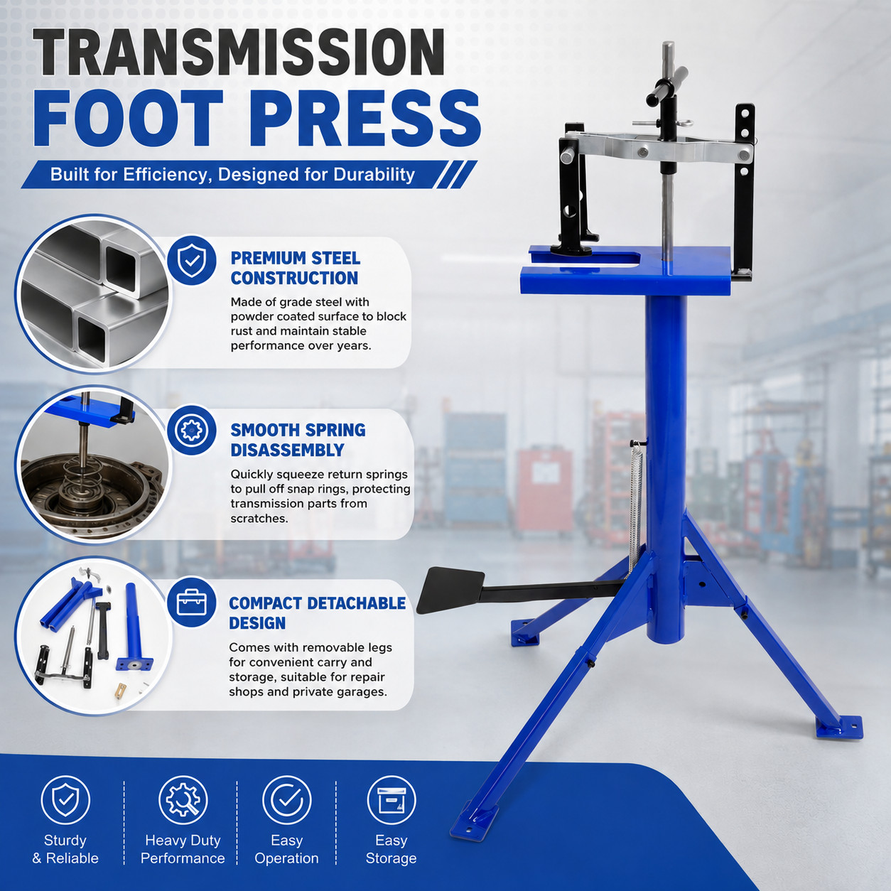 Transmission Foot Press Spring Compressor Drum Spring Service Repair Tool