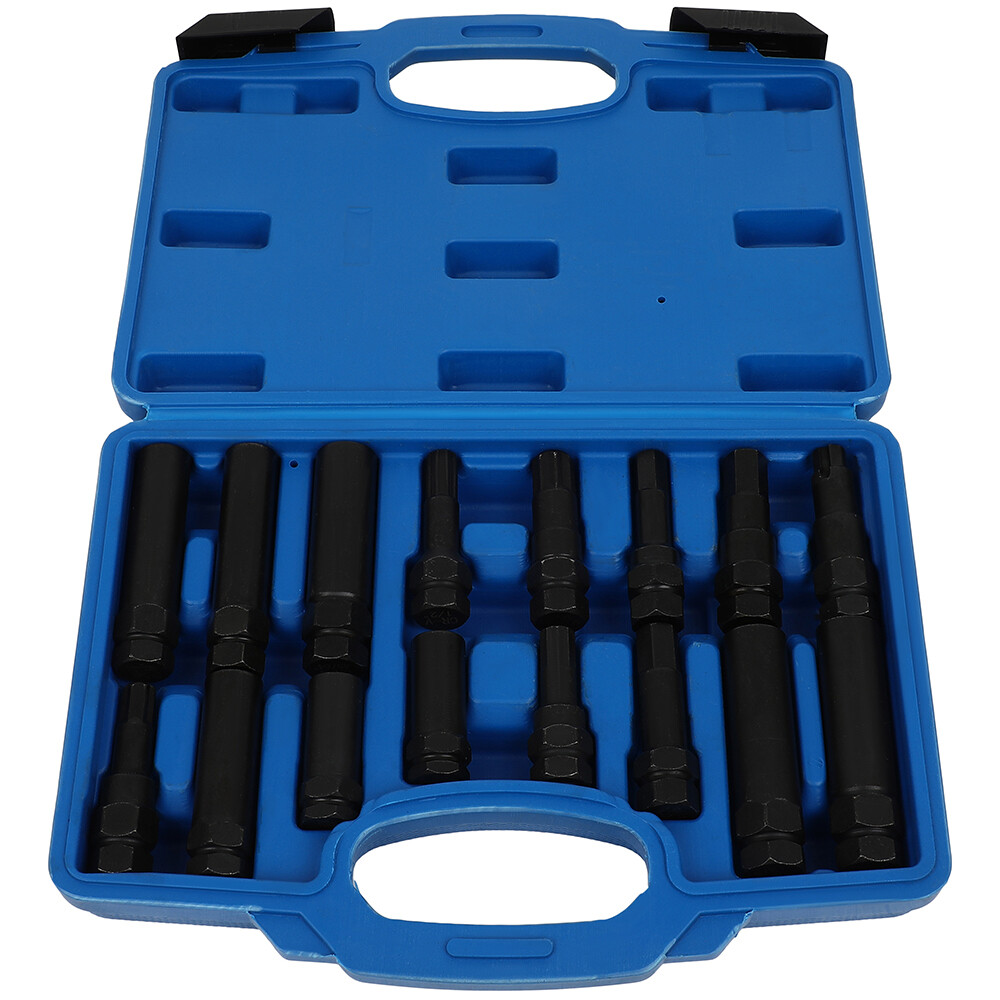 New 16 PCS Security Locking Lug Nut Master Key Set Wheel Lock Removal Kit Tool