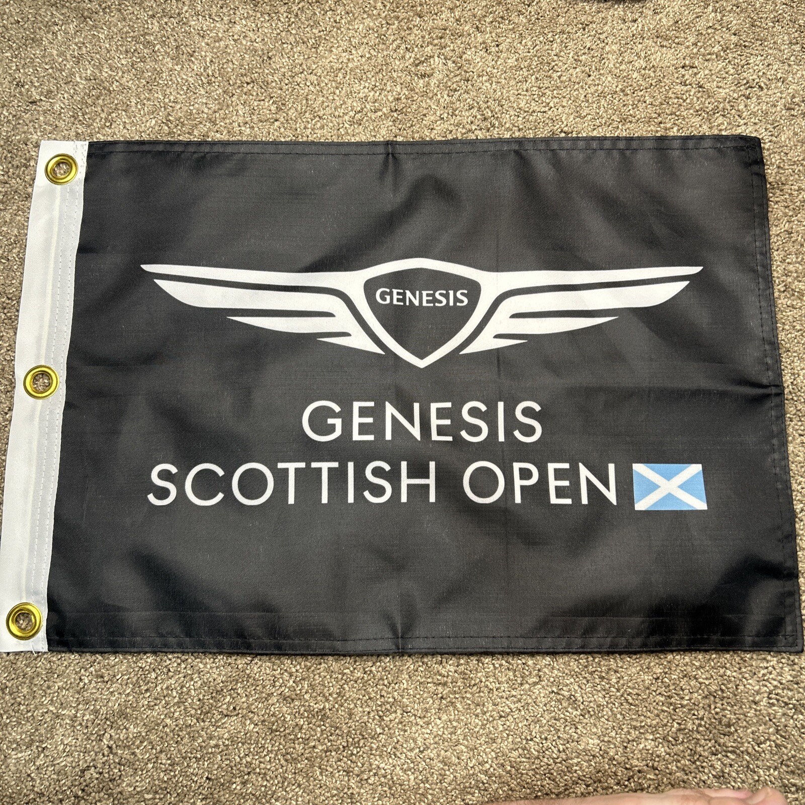 GENESIS SCOTTISH OPEN LPGA PGA TOUR PIN FLAG W GROMMETS FREE SHIP AUTOGRAPHS