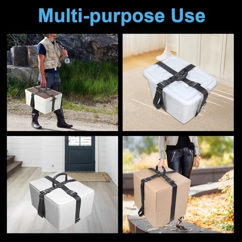 Box Carrying Strap with Handle Adjustable Straps for Battery Box 96 Inch Black