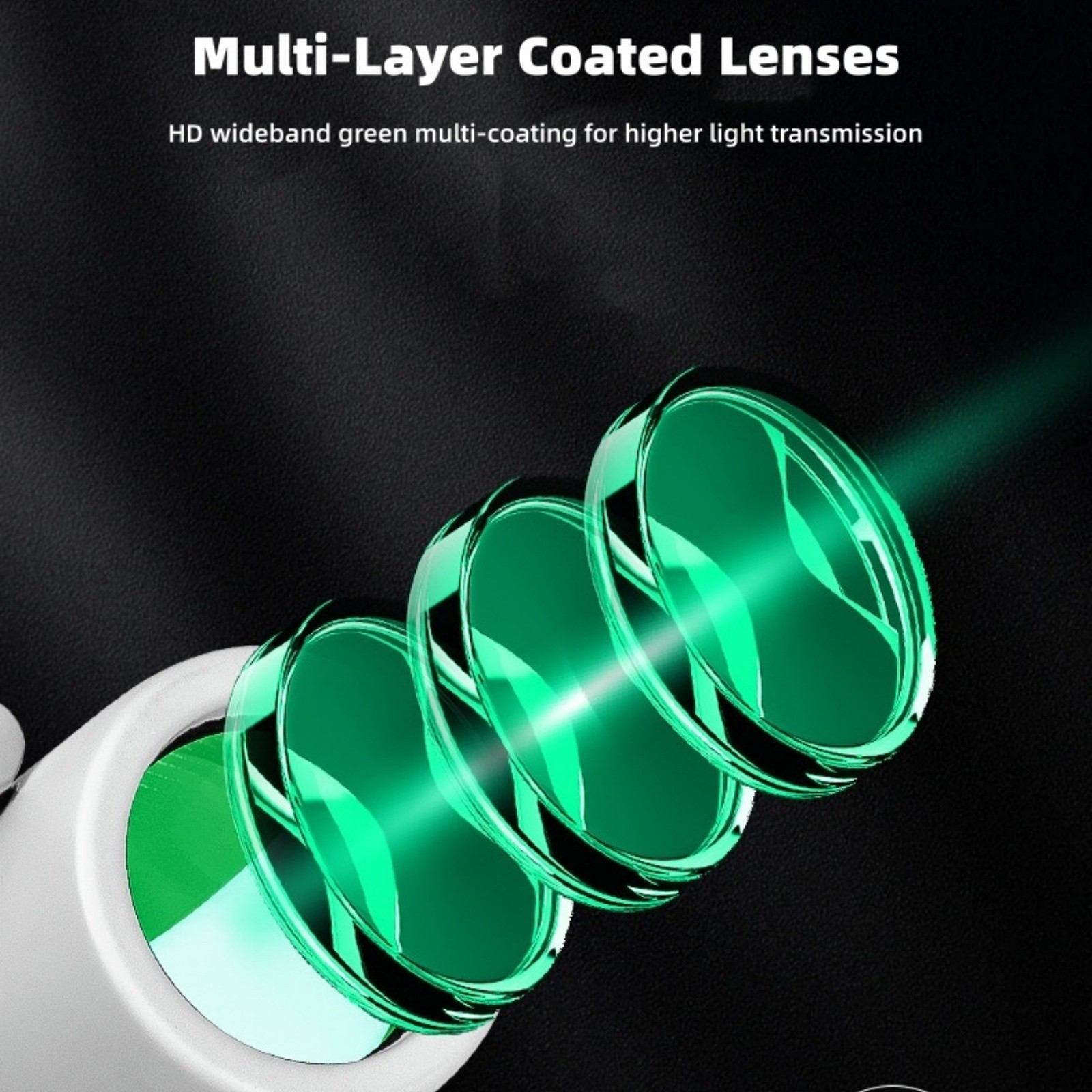 8x22 Binoculars HD Low Light Night Vision Compact Waterproof White