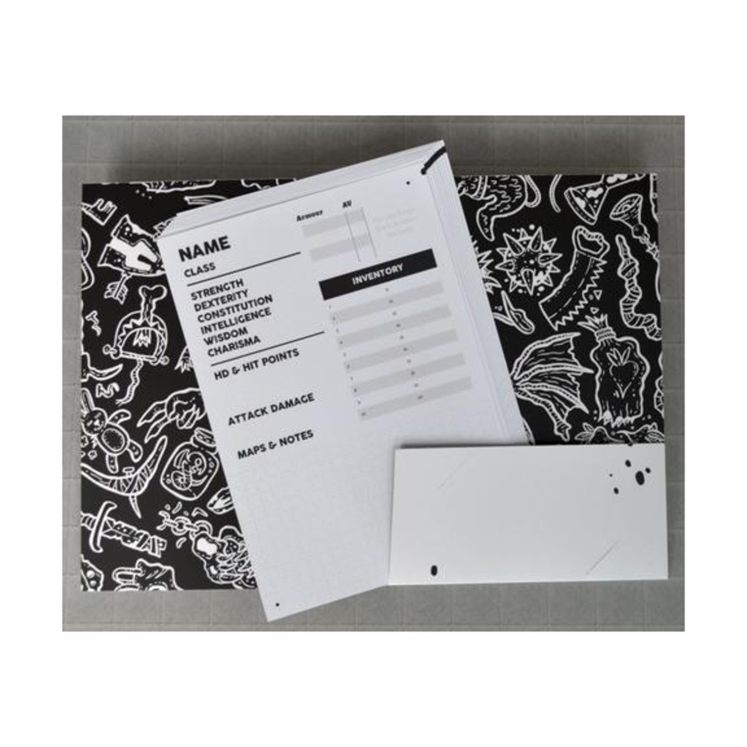 Square Hex RPG Fantasy Character Sheets (2nd Ed) New
