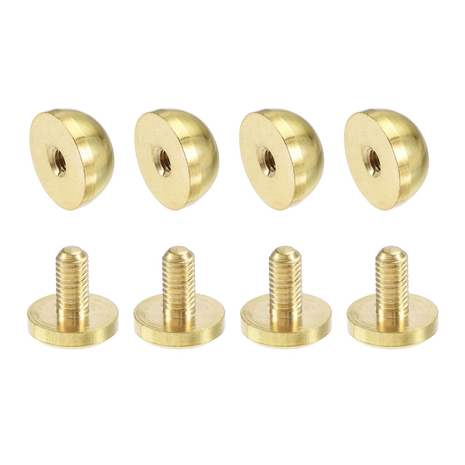 12x7mm Round Studs Rivet Bag Handbag Feet Nails 4pcs