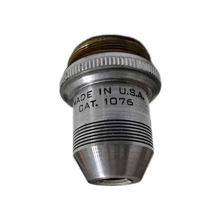 American Optical Spencer 10x N.A .25 Microscope Objective Lens CAT 1076 Made USA