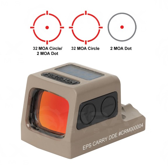 Holosun FDE EPS CARRY Red MRS Dot Sight Solar Reflex Optic EPS-CARRY-RD-MRS-DD