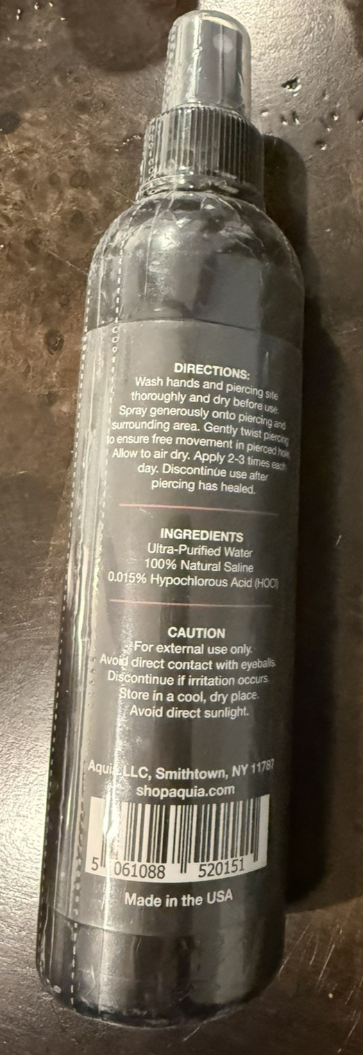 Piercing Aftercare Spray Ear Piercing Cleaner 8oz NEW Sealed