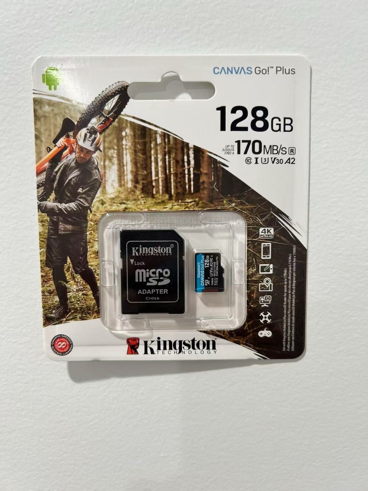 Kingston 128GB microSDXC Canvas Go Plus 170MB/s, Memory Card + Adapter