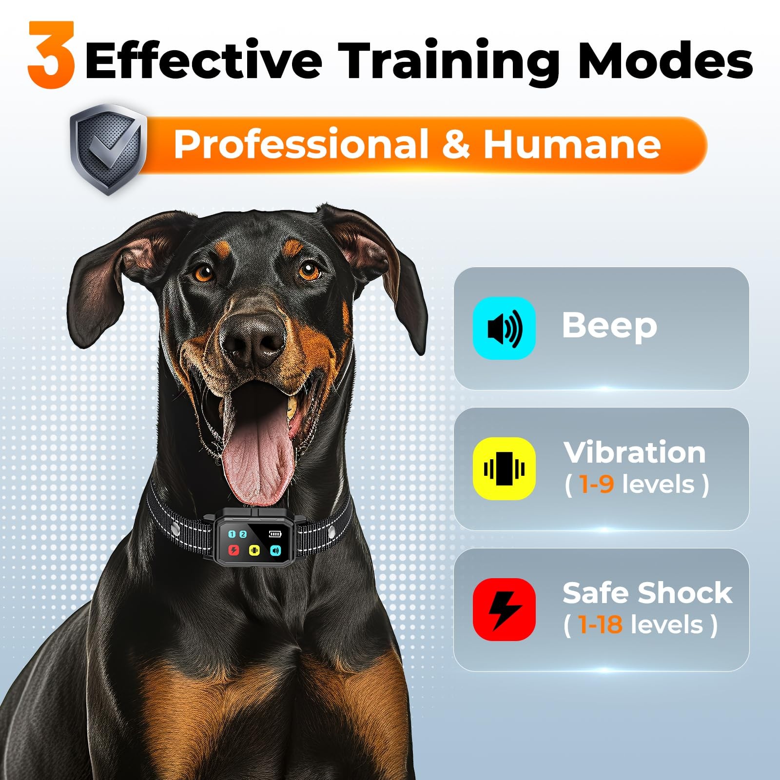 Dog Training Shock Collar for 2 Dogs, 3300FT Range, Waterproof, Remote