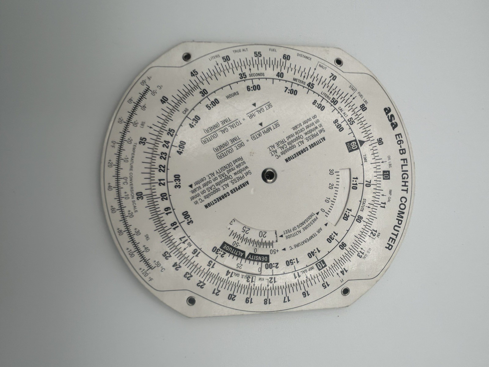 ASA Air Classics E6-B Flight Computer & Clipboard Gleim Clear Ruler Cases. F1